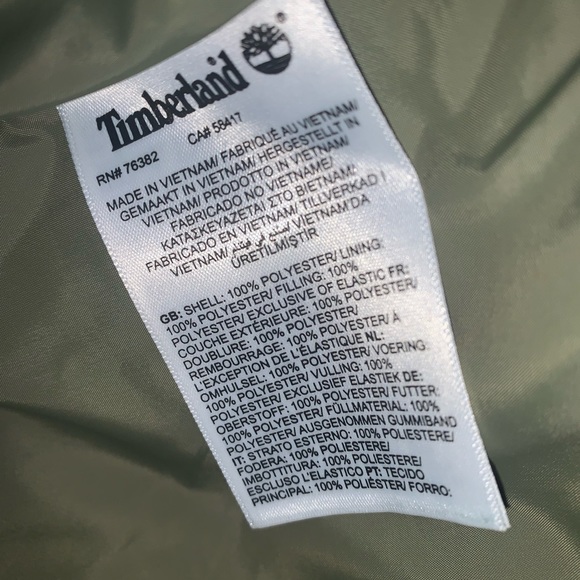 WOMENS TIMBERLAND XL PUFFER COAT JACKET GREEN - Picture 4 of 5